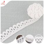 White Cotton Lace Trim Crocheted Water Soluble Ribbon For Women Garment Dress