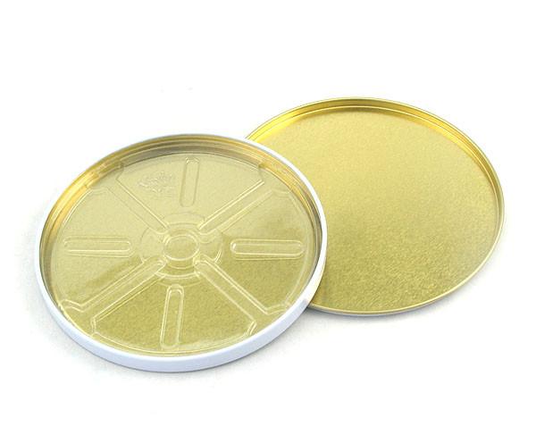 Quality Cd Dvd Round Tin Box Packaging Embossing And Zipper For 45pcs for sale
