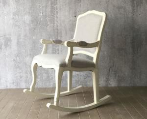 China European Style Wooden Leisure Chair , White High Back Velvet Chair dining on sale
