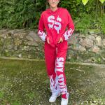 Custom Distressed Embroidery Sweatpants Tracksuit Stacked Sweat Pants Men