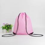 Anti Bacterial PP Reusable Drawstring Bag 125gsm Drawstring Eco Bag Purple