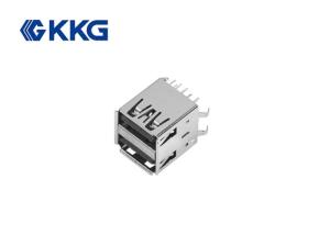 Wholesale Double Female Usb Connector With Flanging Black Core Iron Shell from china suppliers