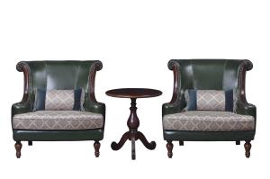 Wholesale Genuine leather Cow split and Cottom Fabric with High density sponge Classic design Leisure Armchair and Lounge sofa from china suppliers