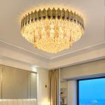 Post-Modern Luxury Crystal Chandelier Feather Ceiling Lamp Living Room Dining