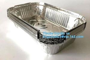 Wholesale 500ml smoothwall aluminum foil disposable oven safe food container,4LB / 1133 Aluminum Foil Container For Packing BBQ from china suppliers