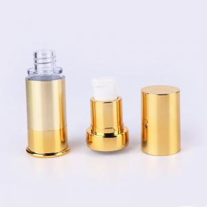 China Gold Plating Acrylic Airless Cosmetic Bottles Airless Pump Bottle AS Material on sale