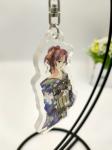 String Attached Printed Acrylic Keychain Cartoon Character