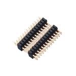 Breakable Male Straight Gold Plated Black Pin Header Connector 1-40p 2.54mm