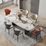Light Luxury Restaurant Square Marble Dining Tables Width 0.9m/1m