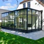 Powder Coated Smooth Finished Aluminum Sunroom Glass House For Winter Garden