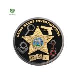 Double Side double plating Crime Scene factory supply Challenge Coins
