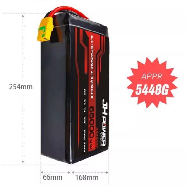 High Voltage Semi Solid State Battery 66000mAh 6S 25C Lipo Battery