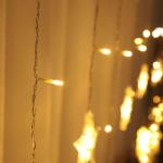96 LED Curtain Icicle Lights 3m For Christmas Decoration