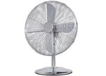 12" Vintage Electric Fan 85 Degree Oscillation 4 Blade Brushed Nickel