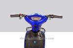 Blue Pedal Assisted Electric Scooter , 18" X 2.5 Electric Moped Scooter For