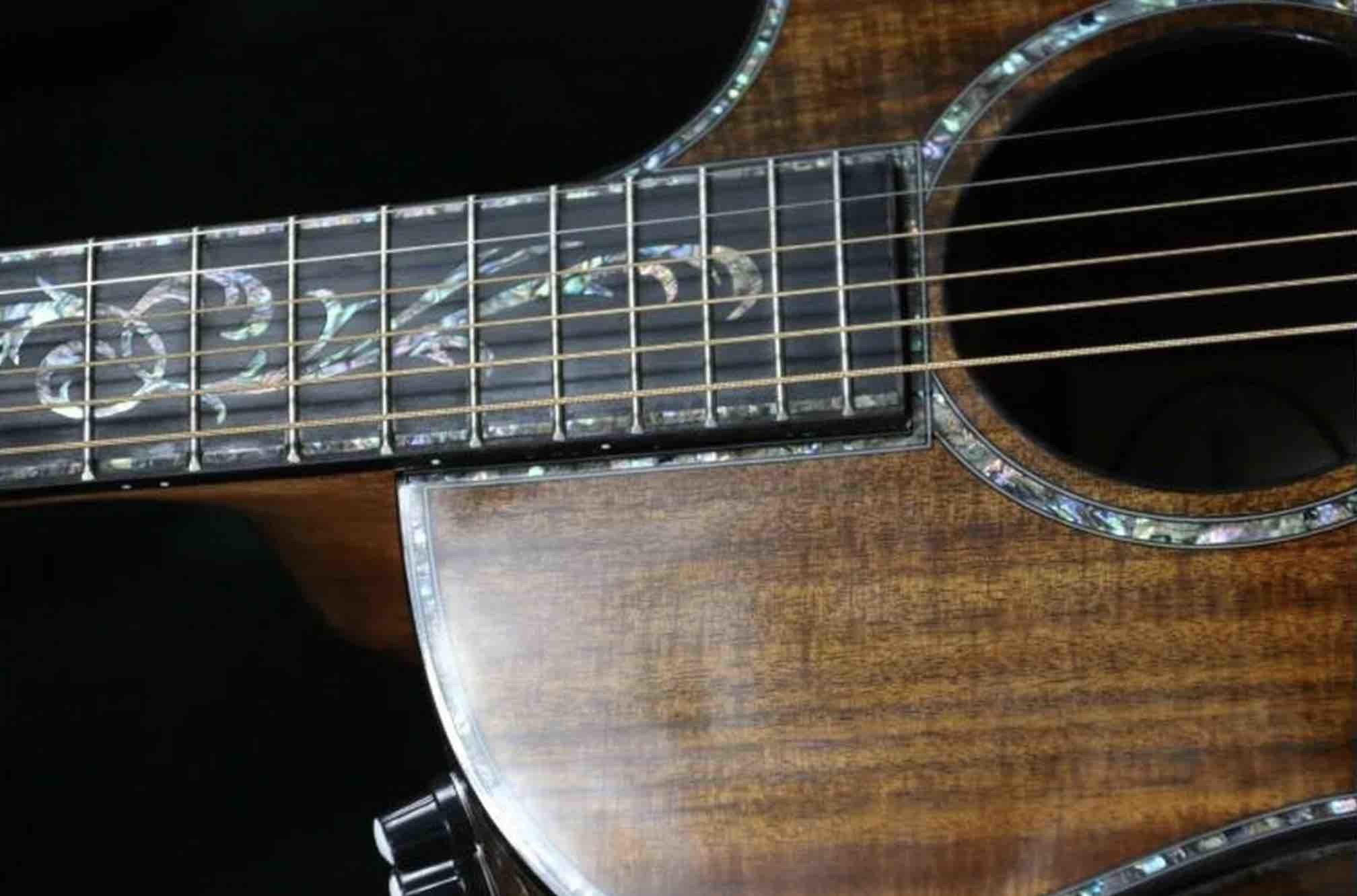 Grand Luxury Acoustic Guitar Full Solid AAA Koa Top & Back Side Real Abalone Inlay Ebony Fingerboard One Piece Wood Neck