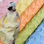Breathable Textured Polyester Jacquard Fabric 129gsm For Garment
