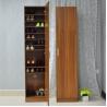 Buy cheap Multi Layer 20 pairs Brown Removable Mirrored Shoe Cabinet from wholesalers