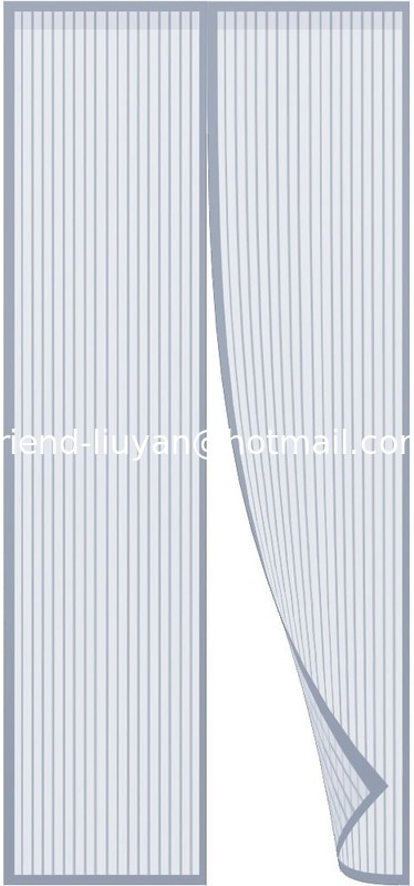 Mosquito Net For Door Curtain, Rectangle Magnetic Door Screen,Printed Easy Fit Door Curtain