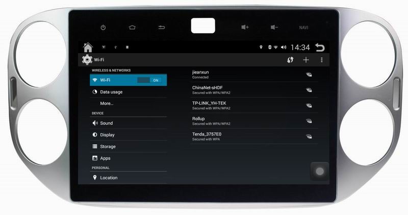 Ouchuangbo car dvd head unit stereo android 4.4 for Volkswagen Tiguan 2013 with 1024 * 600 resolution and DVR