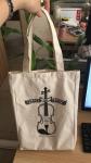 Natural Color Violin Package 5cm Gusset Canvas Tote Bag