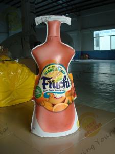 China Fashionable Inflatable Drink Bottle / Lightweight Inflatable Marketing Products on sale