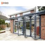 Villa Aluminum Folding Doors Glass Clear Interior Slim Frame