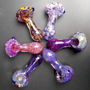 Wholesale OEM Handblown 4 Inch Glow Smoking Spoon Pipe from china suppliers