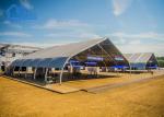 Aluminum Frame Waterproof Curve Events Tent With Glass Wall For Luxury Wedding