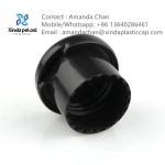 Cosmetic Packaging Black Plastic Smooth Screw Flip Top Cap For Shampoo Bottle