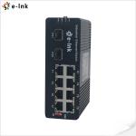 250m 20W 8 Port Industrial PoE Switch IEEE802.3af At Protocol