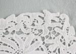 French Guipure Venice Lace Cotton Lace Neck Applique Water Soluble For Blouses