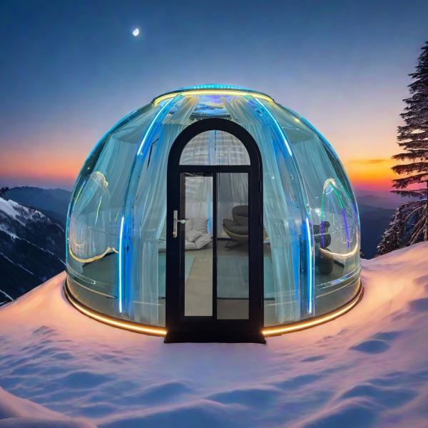 Outdoor Full 360°Transparency Bubble Tent Clear Igloo Best Geodesic Bubble Dome