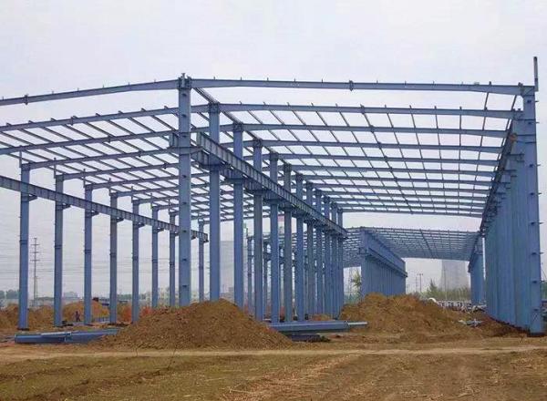 Prefabricated Steel Frame Structure Metal Building / Steel Building Erection