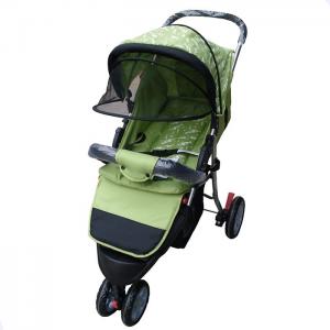 China Green 3 wheel Baby Stroller Carriage Baby Trend Stroller with Storage Basket on sale