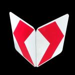 Reflective Rear Lorry Marker Boards Striped PMMA PET PC Material