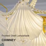 Modern Led Chandelier For Living Room Frosted Glass Luxury Shell Chandelier Lamp