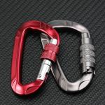 12kN Aluminum Snap Hook for Hammock Locking Carabiner Climbing Clips in Heavy