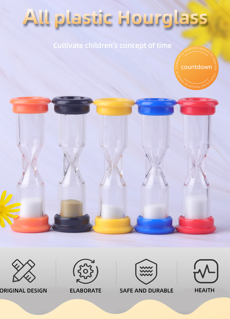Plastic Decorative Hour Glasses , One Minute Sand Timer Hourglass