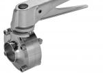 Tri Clamp End Sanitary Butterfly Valves 3/4"-4" For Shutting Off A Flow Of