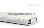Embossed Cute Cartoon Wallet Style Leather Case For iPhone 4S - White