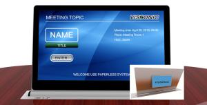 Wholesale VISSONIC Paperless Multi - Media System Audio Conference Microphone VIS-15LDSC 15'6 Lifting Screen With Name Plate from china suppliers