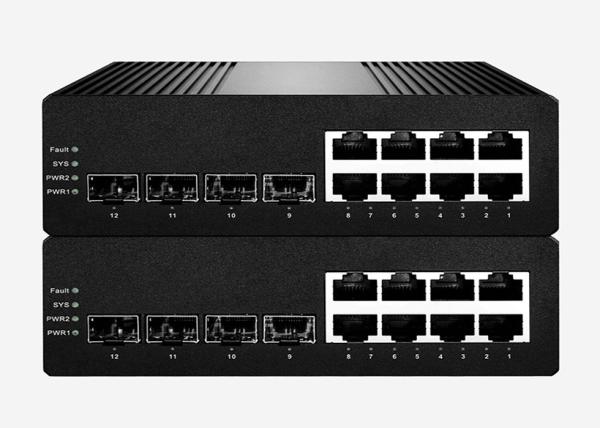 Managed Gigabit POE SFP Fiber Switch Industrial L2+ With 8GE Ports and 4G SFP