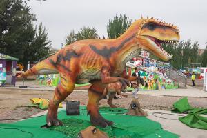 Wholesale Realistic Robot Interactive Realistic Orange Animatronic Dinosaur For Mall from china suppliers