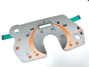 Four Color Mate Surface Membrane Key Pad With LED Illuminated