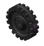 45mm Pitch Snowmobile Parts Tracks 41 Link Robot Rubber Tracks