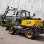Earthwork Hydraulic 7 Ton Wheeled Digger Clamshell Shovel Wheel Excavator For