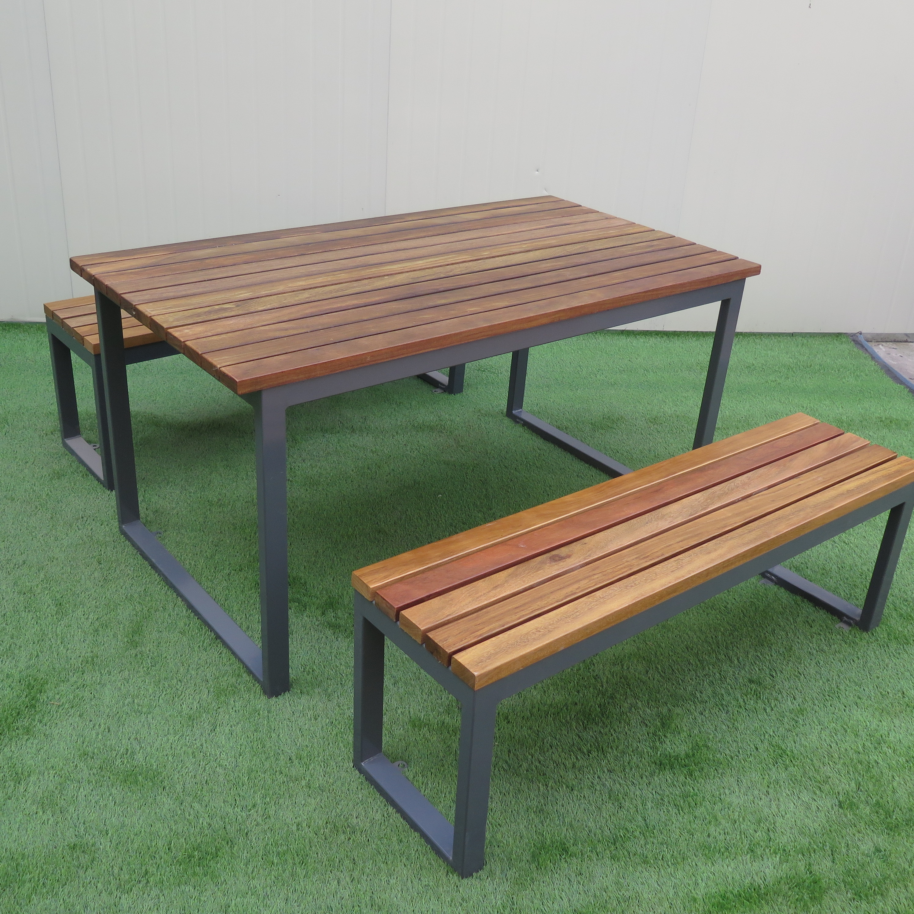 Outdoor Patio Antique Wooden Furniture Dining Table Bench Set Wholesale