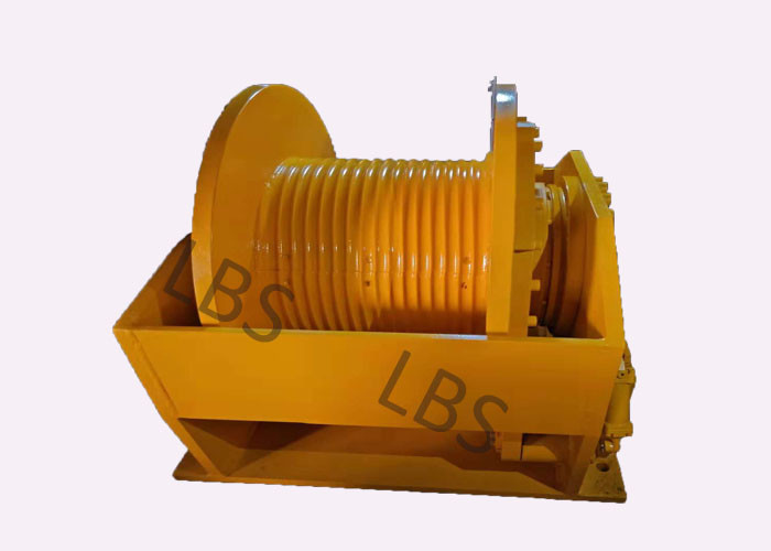 Yellow Color Hydraulic Capstan For Hoisting Appliance Pulling Force