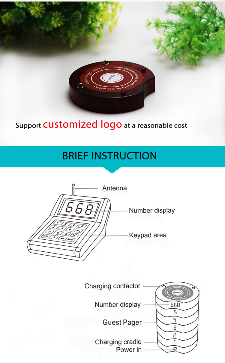 2018 good selling good price wireless pager system